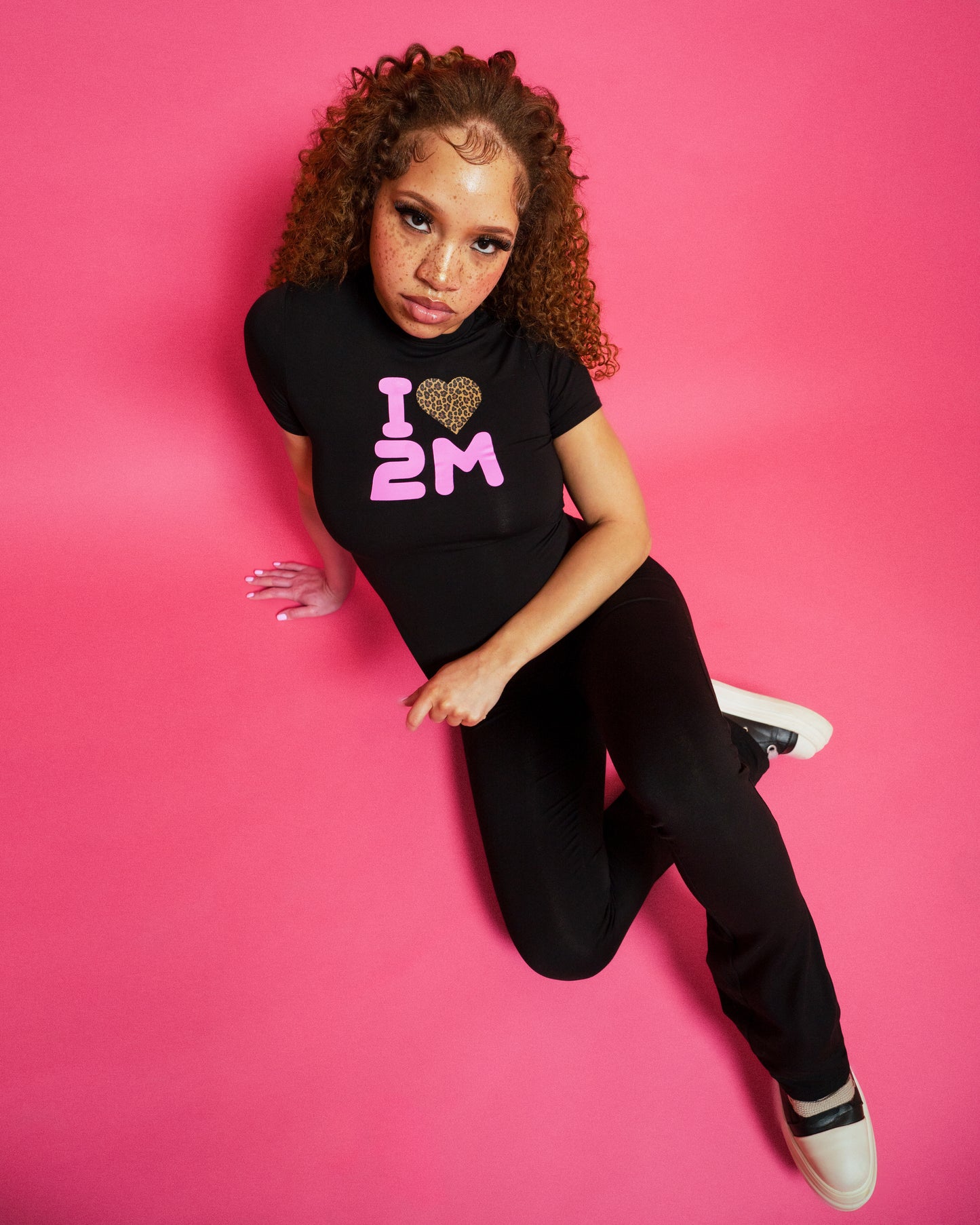 I <3 2M Vintage Baby Tee (Black)