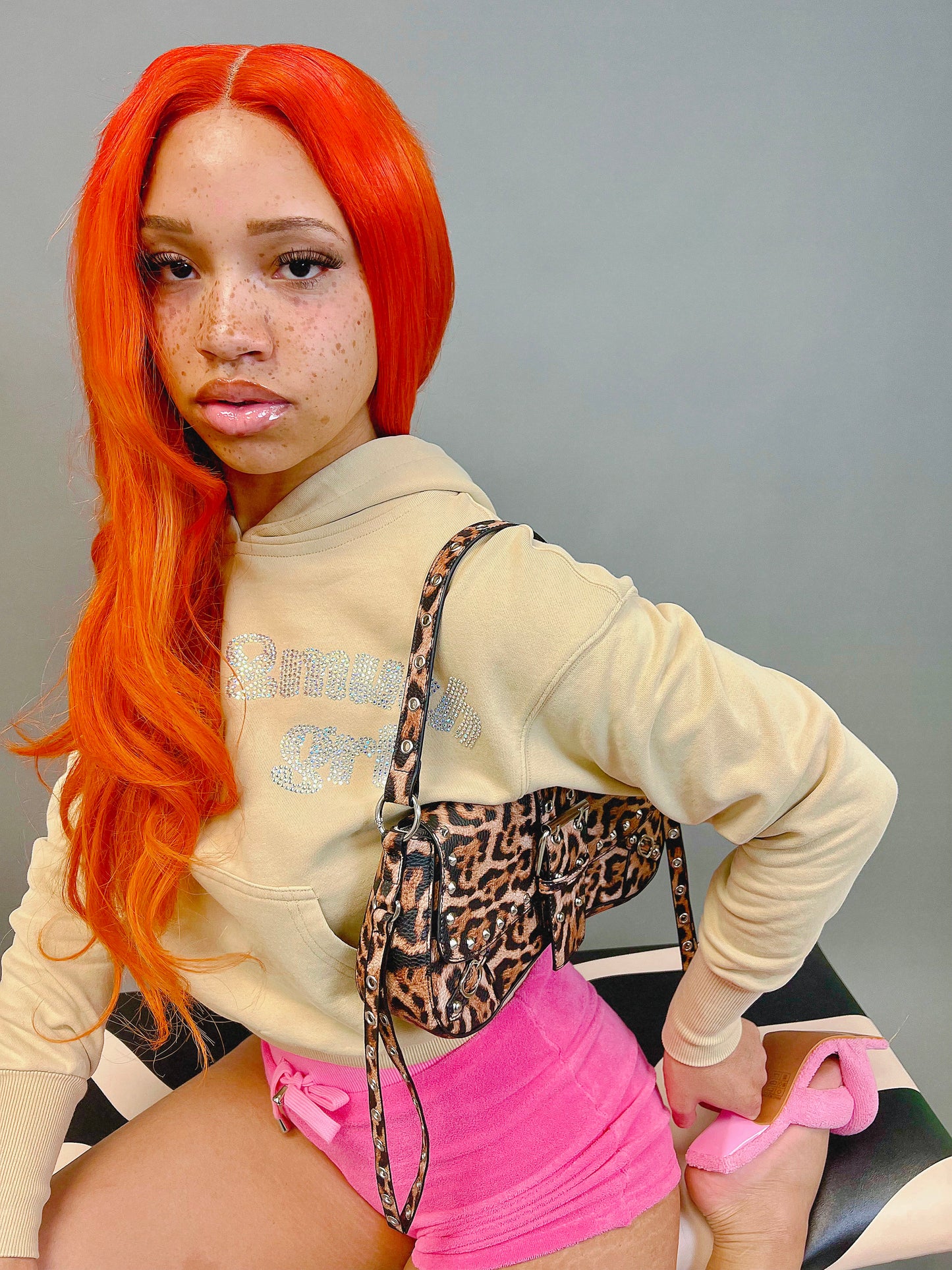 Cream Bling Hoodie
