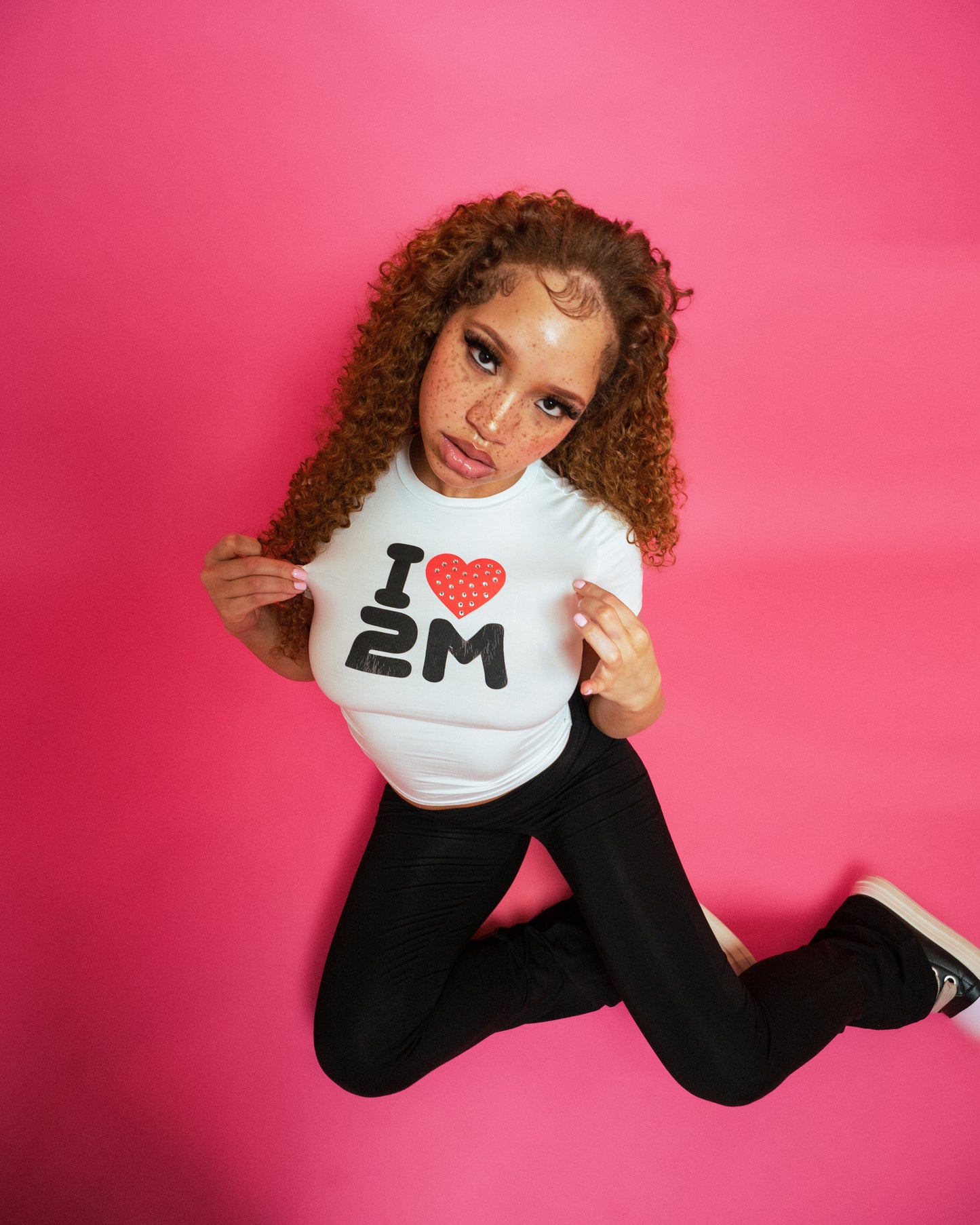 I <3 2M Vintage Baby Tee (White)