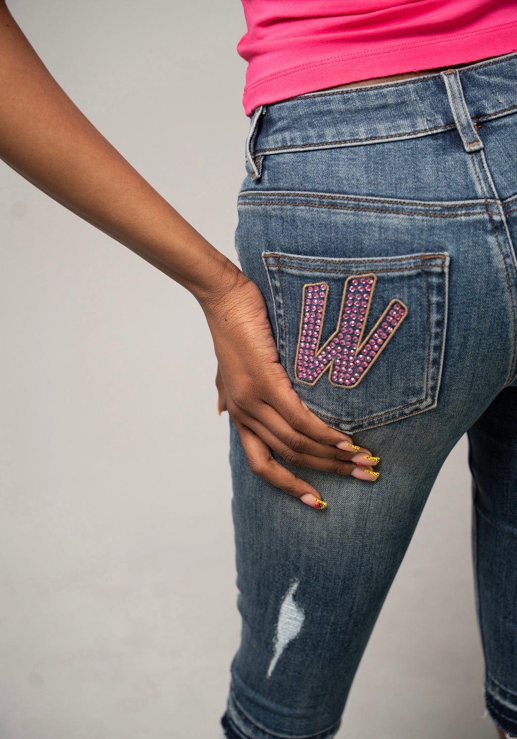 Dolly Denim Capri-Mid Rise