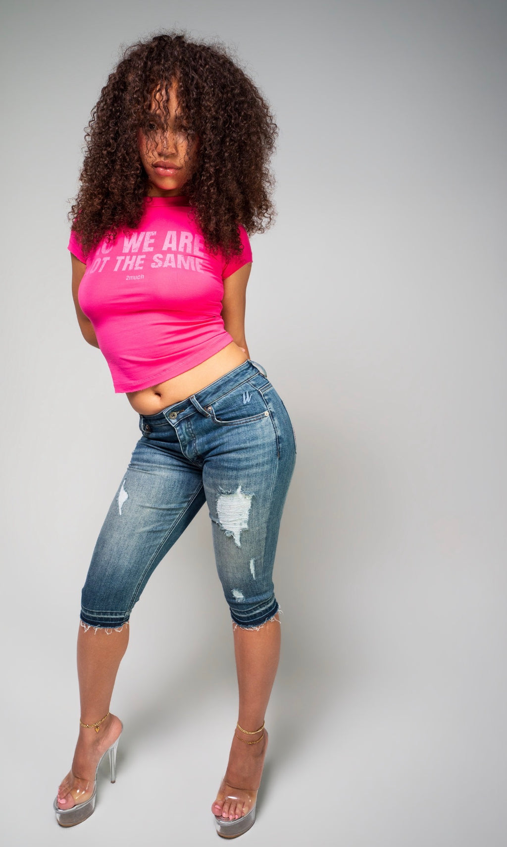 Dolly Denim Capri-Mid Rise